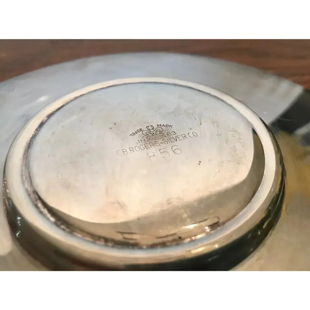 FB Rogers Silver co 1883 Double Sided Sauce Server No. 856 & Bottom Plate